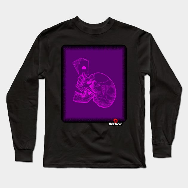 Ace skull - grape color Long Sleeve T-Shirt by 9inverse